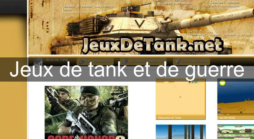 Jeux de tank et de guerre