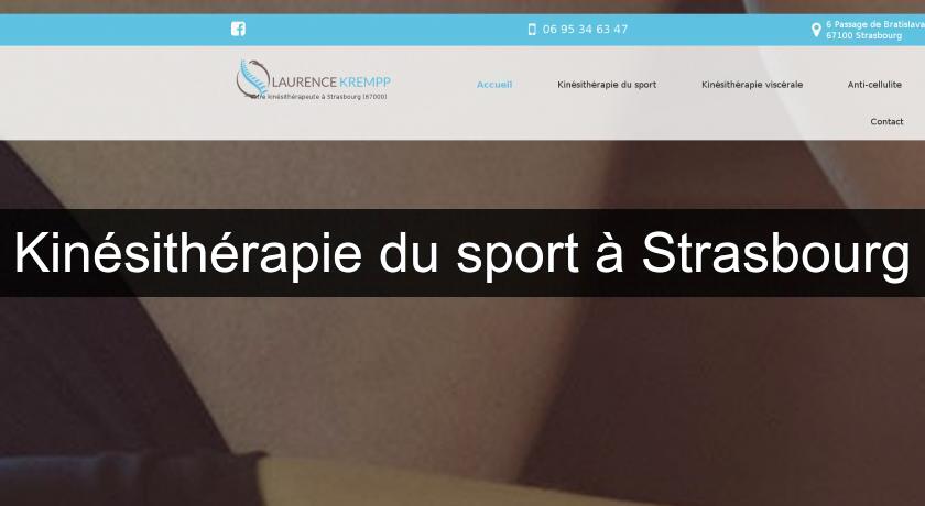 Kinésithérapie du sport à Strasbourg