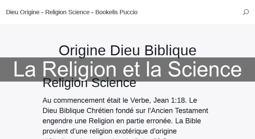 La Religion et la Science