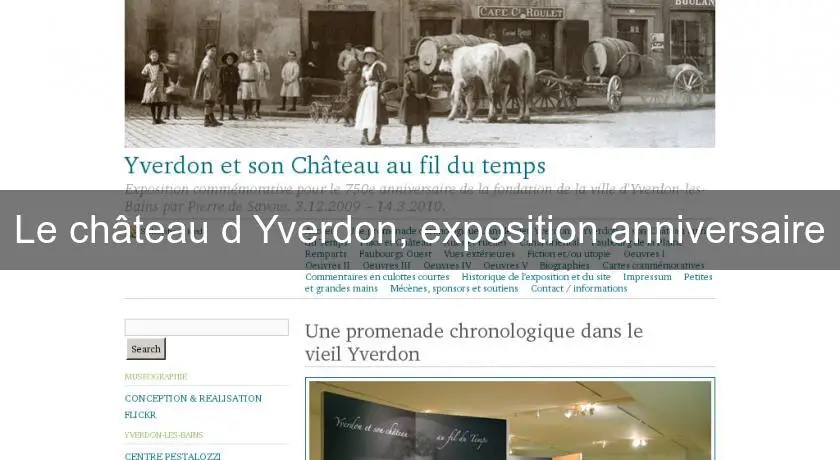 Le château d'Yverdon, exposition anniversaire