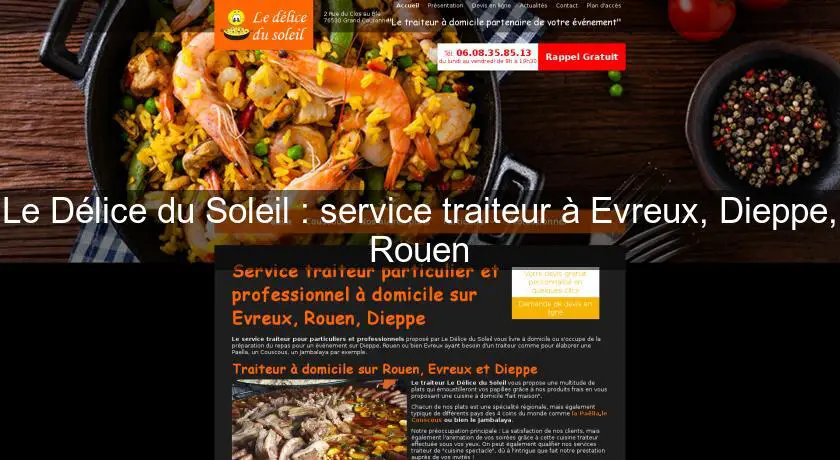 Le Délice du Soleil : service traiteur à Evreux, Dieppe, Rouen