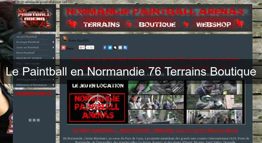 Le Paintball en Normandie 76 Terrains Boutique