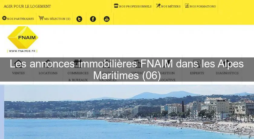 Les annonces immobilières FNAIM dans les Alpes Maritimes (06)
