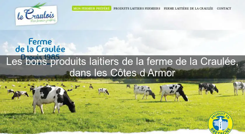 Les bons produits laitiers de la ferme de la Craulée, dans les Côtes d'Armor