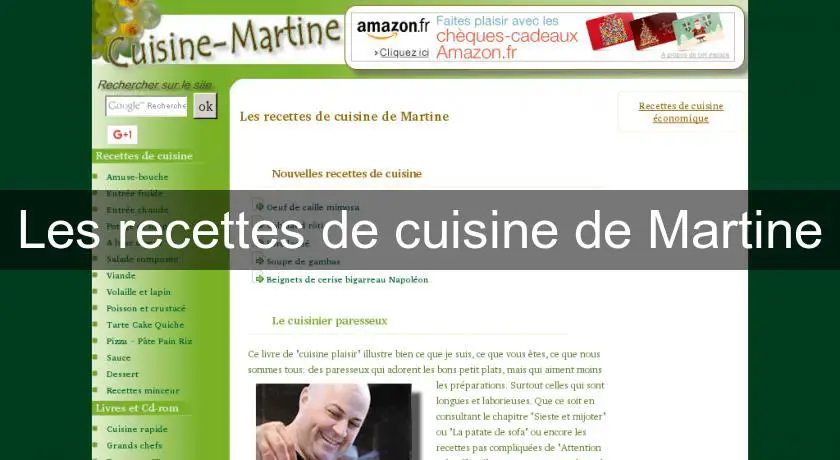 Les recettes de cuisine de Martine