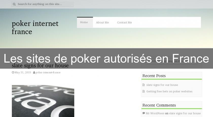 Les sites de poker autorisés en France