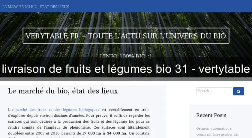 livraison de fruits et légumes bio 31 - vertytable