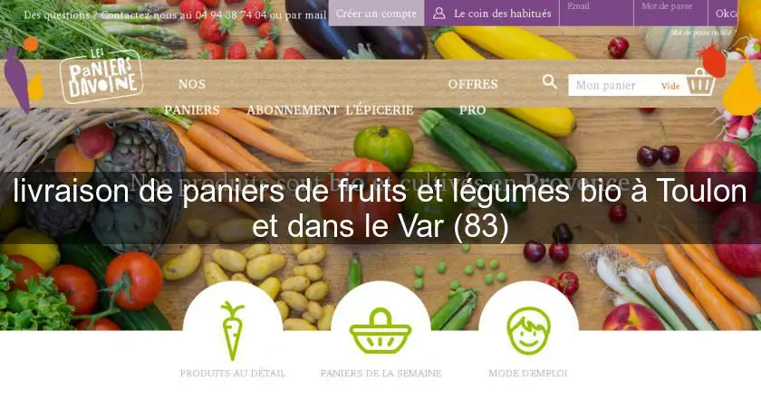 livraison de paniers de fruits et légumes bio à Toulon et dans le Var (83)