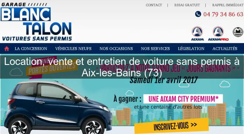Location, vente et entretien de voiture sans permis à Aix-les-Bains (73)