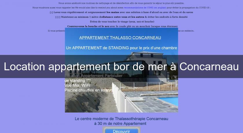 Location appartement bor de mer à Concarneau