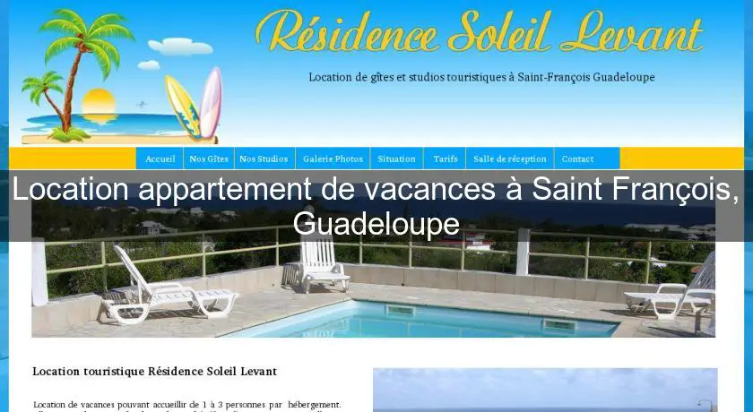 Location appartement de vacances à Saint François, Guadeloupe