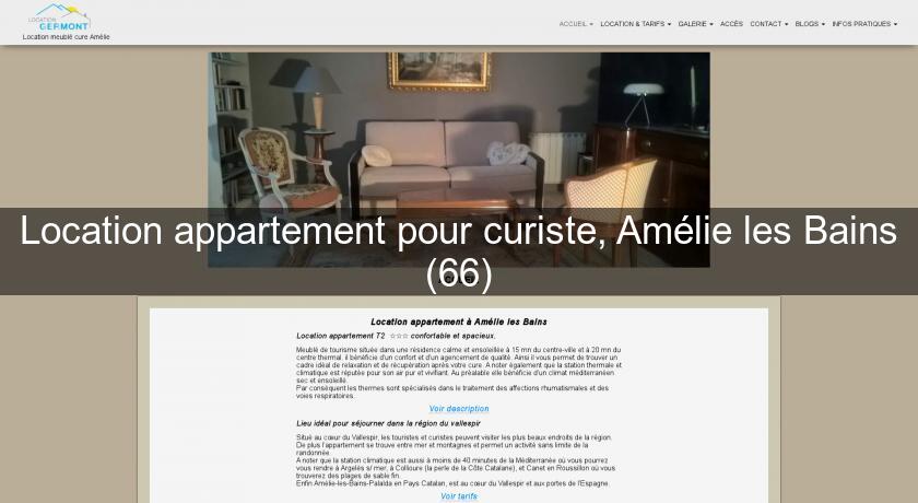Location appartement pour curiste, Amélie les Bains (66)