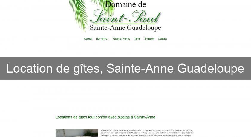 Location de gîtes, Sainte-Anne Guadeloupe