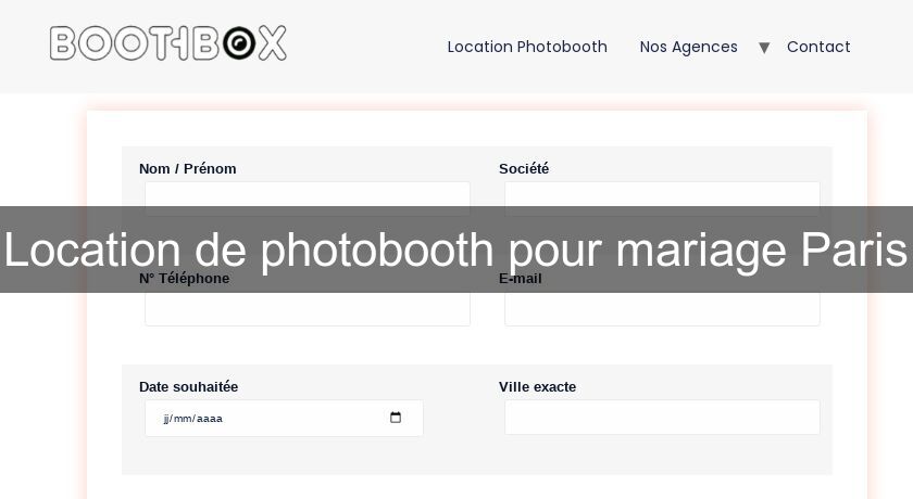 Location de photobooth pour mariage Paris