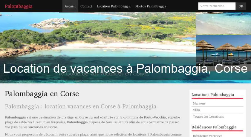 Location de vacances à Palombaggia, Corse