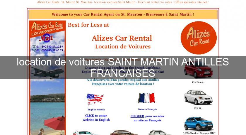 location de voitures SAINT MARTIN ANTILLES FRANCAISES