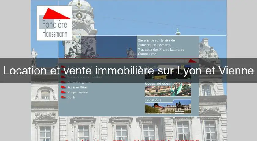 Location et vente immobilière sur Lyon et Vienne