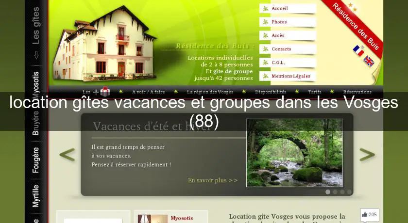 location gîtes vacances et groupes dans les Vosges (88)