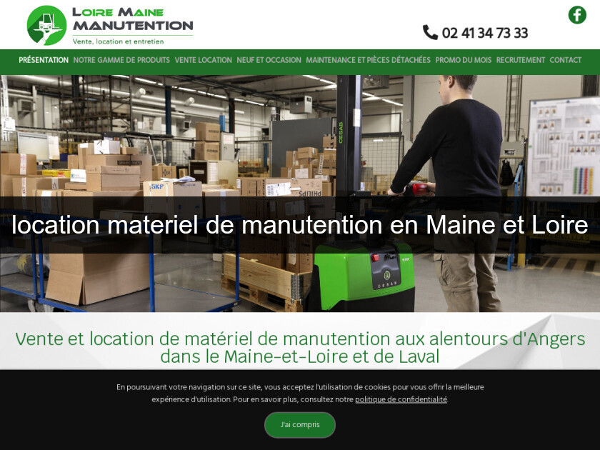 location materiel de manutention en Maine et Loire