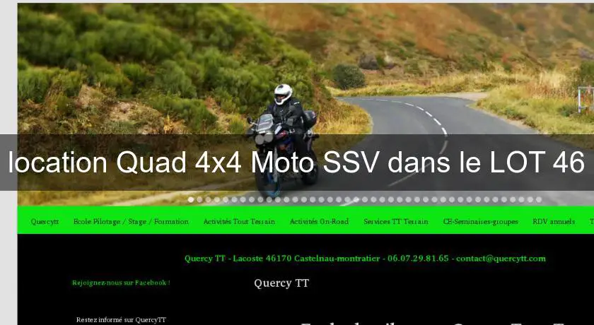 location Quad 4x4 Moto SSV dans le LOT 46