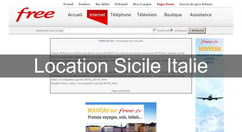 Location Sicile Italie