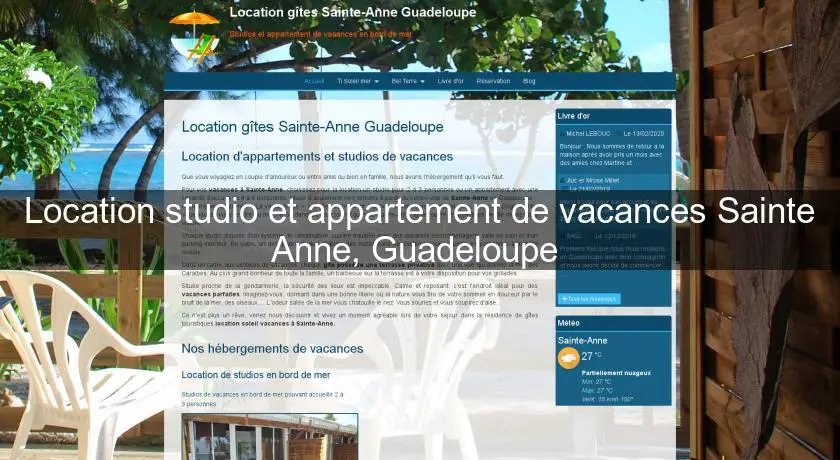 Location studio et appartement de vacances Sainte Anne, Guadeloupe 
