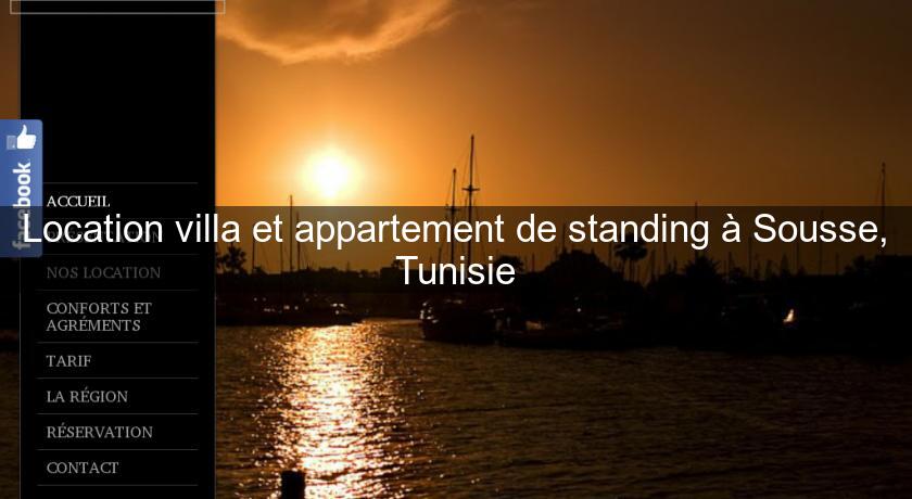 Location villa et appartement de standing à Sousse, Tunisie