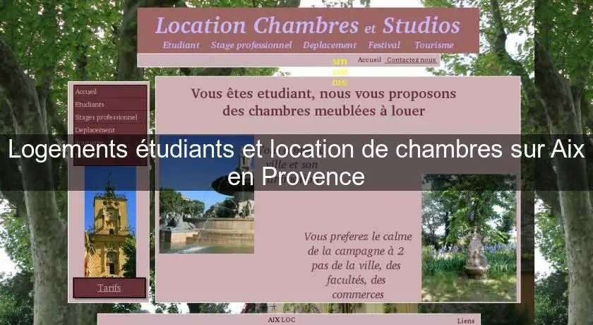 Logements étudiants et location de chambres sur Aix en Provence