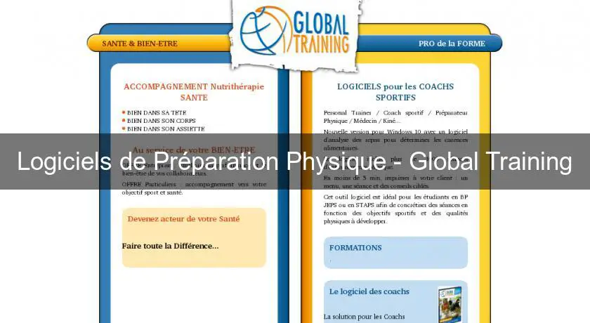 Logiciels de Préparation Physique - Global Training