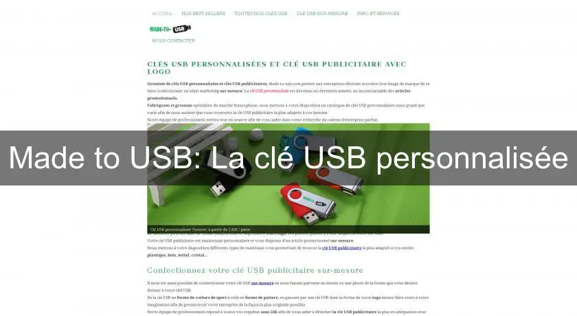 Made to USB: La clé USB personnalisée