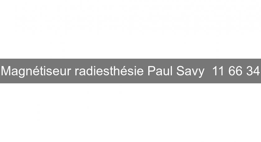 Magnétiseur radiesthésie Paul Savy  11 66 34