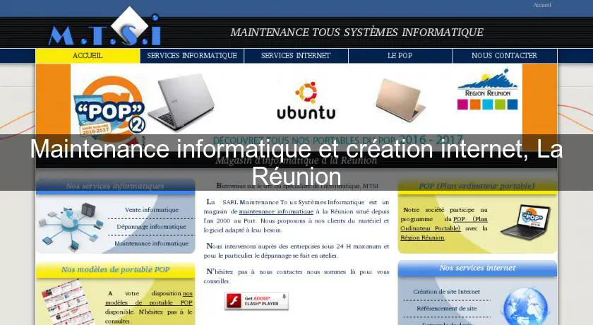 Maintenance informatique et création internet, La Réunion