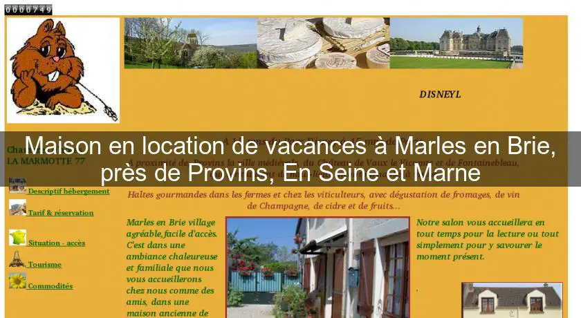 Maison en location de vacances à Marles en Brie, près de Provins, En Seine et Marne
