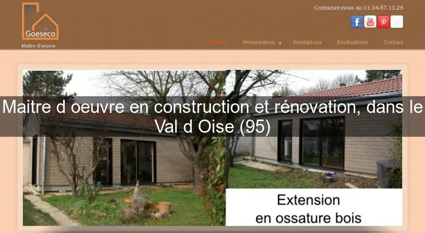 Maitre d'oeuvre en construction et rénovation, dans le Val d'Oise (95)