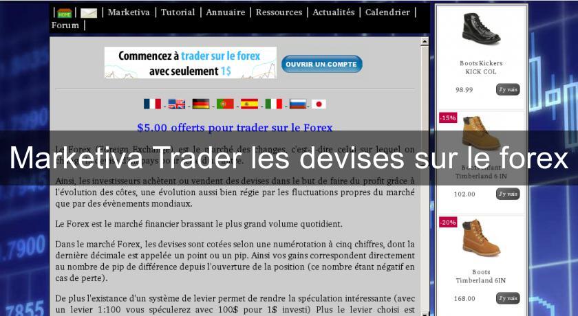 Marketiva Trader les devises sur le forex