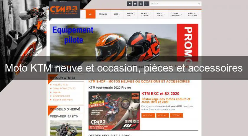 Moto KTM neuve et occasion, pièces et accessoires