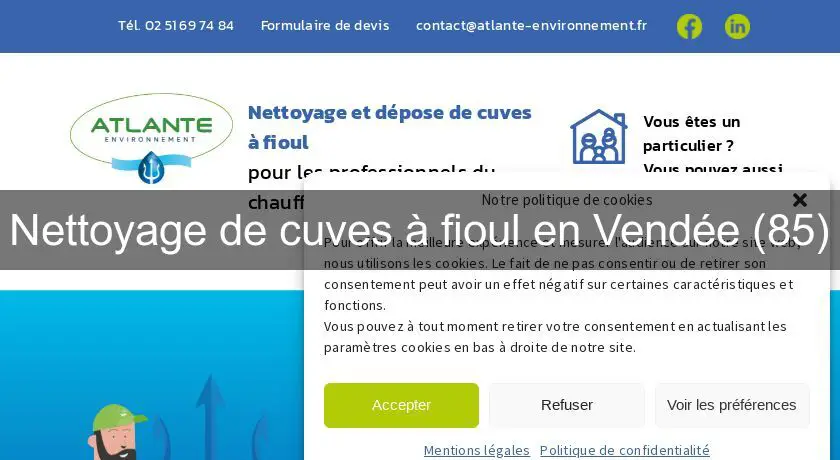 Nettoyage de cuves à fioul en Vendée (85)