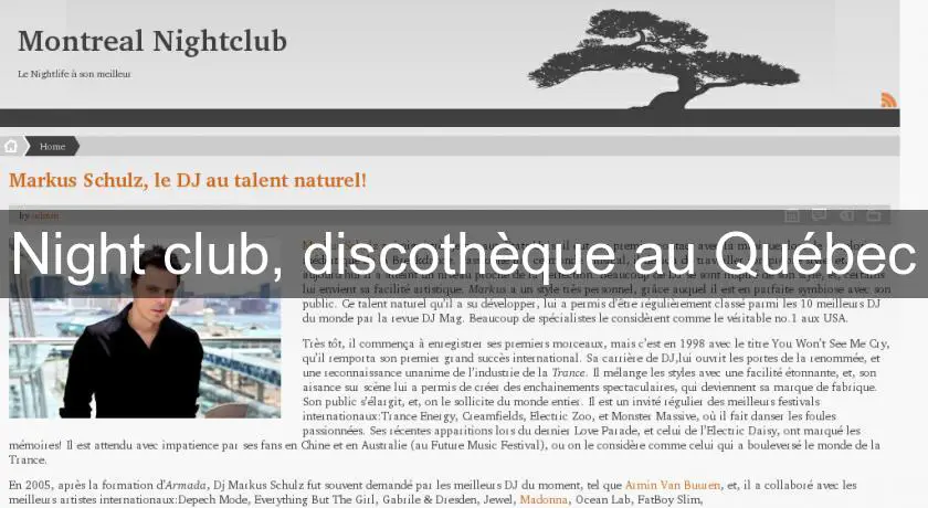 Night club, discothèque au Québec