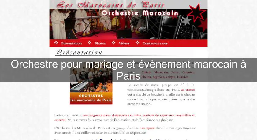Orchestre pour mariage et évènement marocain à Paris