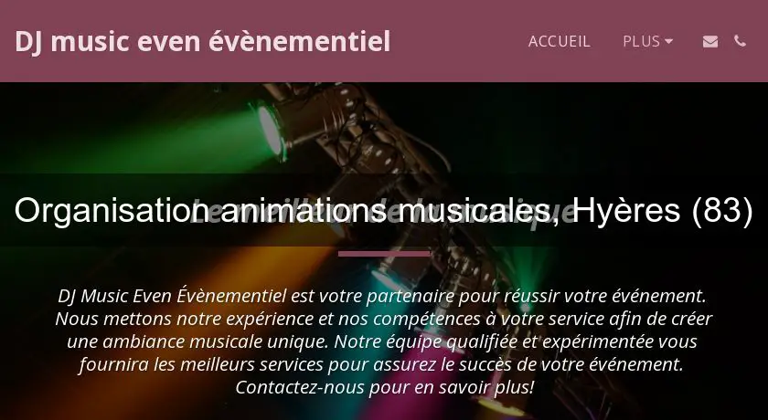 Organisation animations musicales, Hyères (83)