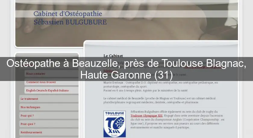 Ostéopathe à Beauzelle, près de Toulouse Blagnac, Haute Garonne (31)