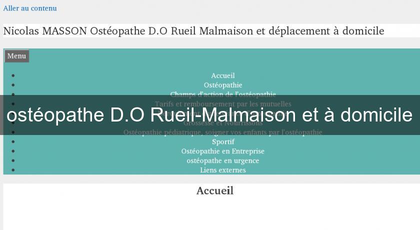 ostéopathe D.O Rueil-Malmaison et à domicile