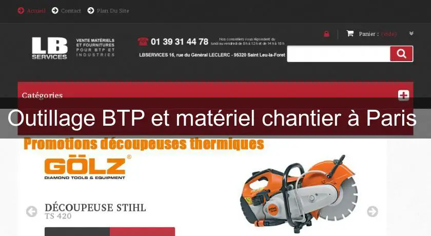 Outillage BTP et matériel chantier à Paris 