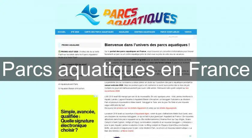 Parcs aquatiques en France
