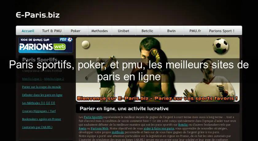 Paris sportifs, poker, et pmu, les meilleurs sites de paris en ligne