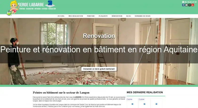 Peinture et rénovation en bâtiment en région Aquitaine 