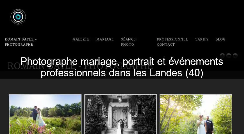 Photographe mariage, portrait et événements professionnels dans les Landes (40)