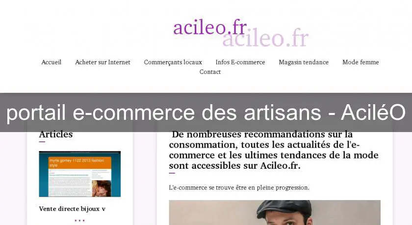 portail e-commerce des artisans - AciléO