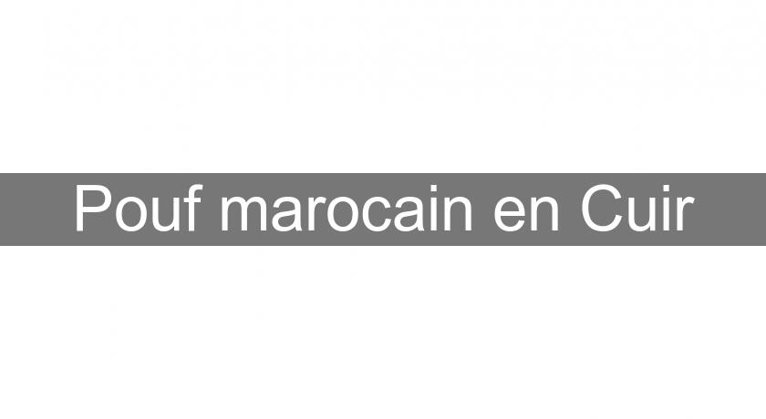 Pouf marocain en Cuir