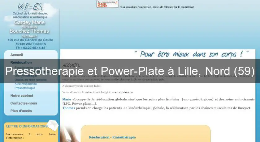 Pressotherapie et Power-Plate à Lille, Nord (59)